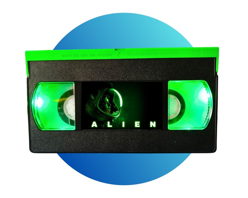 Retro Alien Lamp - VHS Tape LED Lighting - Ridley Scott - Gift for ...