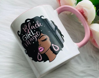 God Says You Are Unique Mug Women Power Coffee Mug Black Girls Magic Gift Idea 