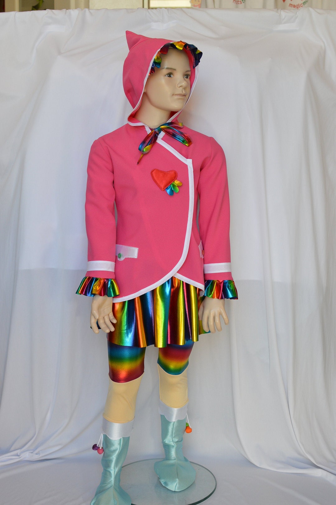 Ruby Arcobaleno Vestito Carnevale Costume Bambina Ruby Arcobaleno
