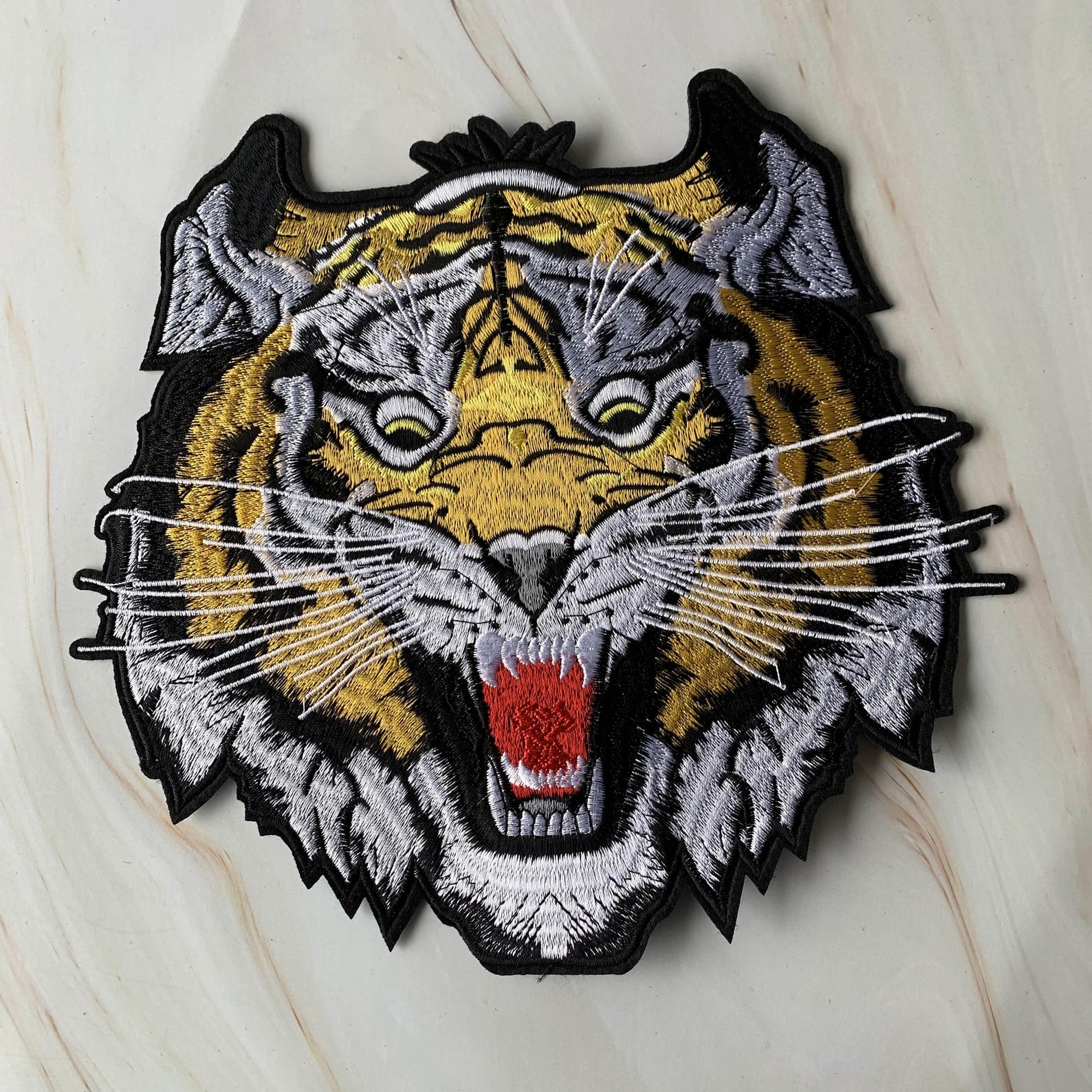 Large Tiger patchpatch for shirt iron on patch embroidered Etsy