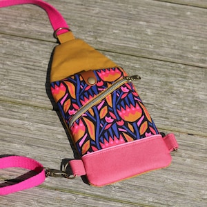 Umhängetasche, Sling Bag, Crossbag, Crossbody Bag, Kleine Tasche, Traveler Pouch