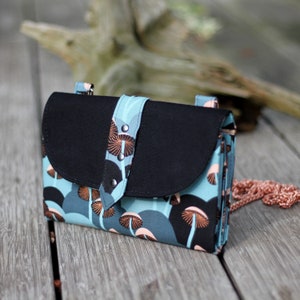 Clutch, Kleine Umhängetasche, Minitasche, Geldbörse zum Umhängen, Portemonnaie, Tasche für Handy und Kleinkram, Finja