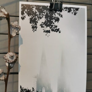 Postkarte: Kölner Dom im Nebel II