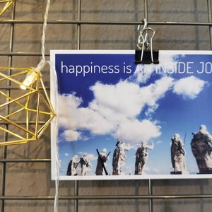 Carte postale "Le bonheur est un travail intérieur."