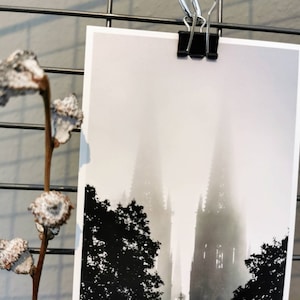 Postkarte: Kölner Dom im Nebel