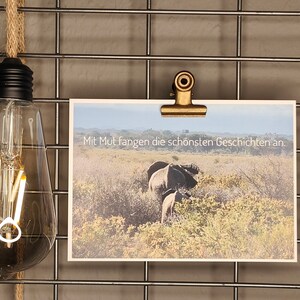 Carte postale "Les plus belles histoires commencent par le courage" - Kenya