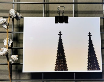Kunst-Postkarte "Kölner Dom - Spitzen"