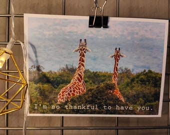 Postkarte "I'm so thankful to have you" - Kenia