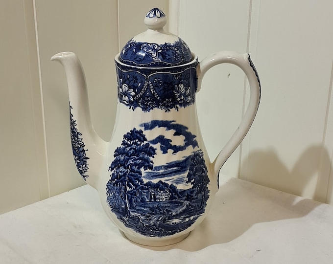 coffe pot, old castle by barratts, english staffordshire 1960s