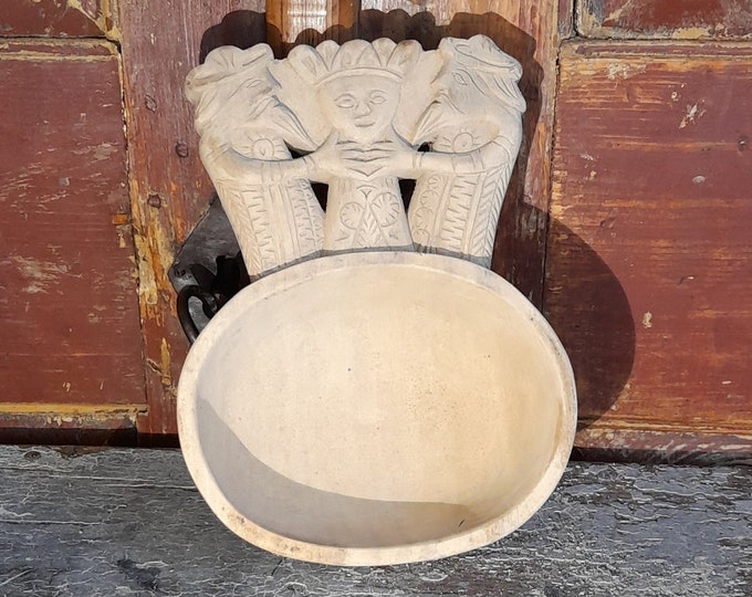 Richly Carved Drink Ale Cup, 1970s-1980s Norwegian Folk Art, Queen & Kings Design - Vintage Norwegian hand made