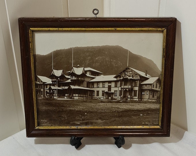 Old picture, dalen hotel norge / norwegian vintage hotel picture mid century picture