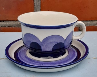 Rare Finnish Hand Painted Tea Cup | 1970s Scandinavian Porcelain | Vintage Floral Design | Collectible Piece