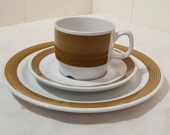 Egersund Korulen, Norwegian porcelain, Vintage porcelain, Egersund of Norway, Scandinavian mid century design, breakfast trio