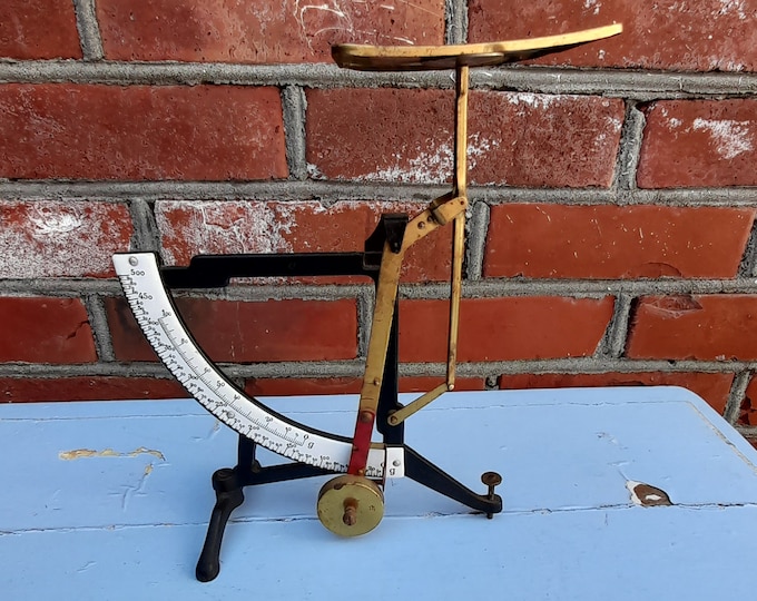 70s Kitchen Decor - Vintage Enamel Scale, Perfect Retro Item for your Home