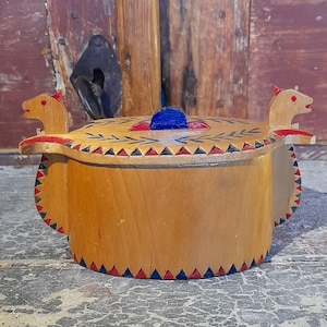 Stunning antique tine box, rustic antique, Bent wood, Norwegian folk-art, rustic and primitive, handmade in Norway,NOrwegian design