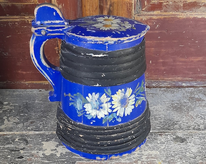 Vintage watering can, Norwegian handmade folk art,bentwood, antiquefolkart.rustic and primitive,rustic and primitive collectibles rosemaling
