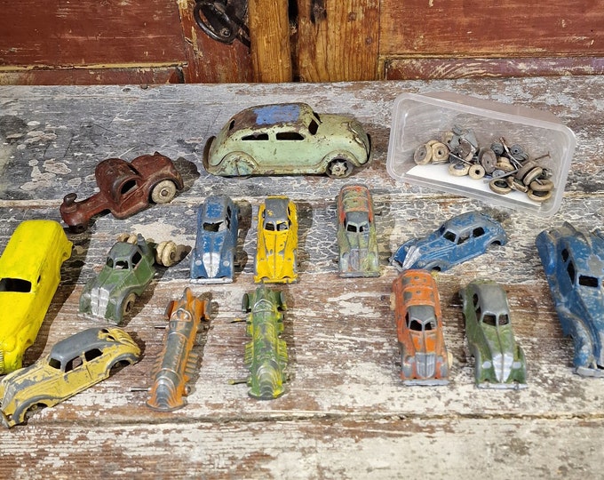 Hand cast metal hubley cars,Big Lott of vintage toys,Americana,American toys,Rare Toys,Diecast toys,Toy collection,Rare toys,Collectible