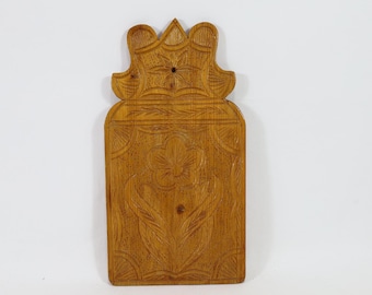 Vintage Nordic Wooden Cutting Board - Rustic Patina Kitchen Decor Accent Piece