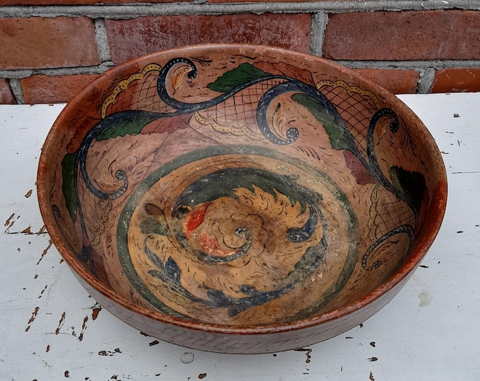Rustic Antique Ale Bowl from the 1800s - Stunning Vintage Decor for Rustic Homes