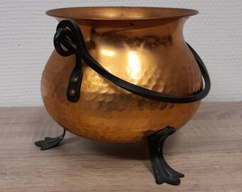 lot nr 780 old vintage antique copper branded David Anderson Eskilstuna lidded kettle Scandinavian tea pot teapot