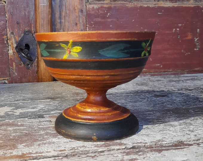 Stunning vintage candy stand, Norwegian folkart,chip carving,Norwegian table ware,Norwegian Folk-Art, candy bowl, farm antiques