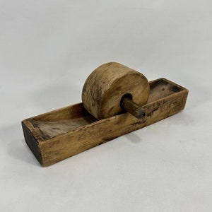 Norwegian Wooden Coffee Grinder 1800s - Rustic Scandinavian Folk Art Decor