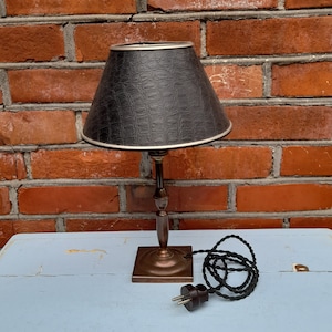 Art deco table top lamp with shade, Antique lighting, 1920-1930s lamp, Home decor,