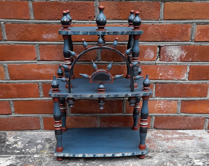 Vintage Elverum District Beauty - Antique 1800s Wall Shelf, Perfect for Small Collectibles