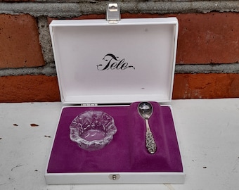 Telesilver salt set, Mylius 830S, salt serving, silver tableware, Norwegian silver, Silverware, Vintage silver, Norwegian folkart,