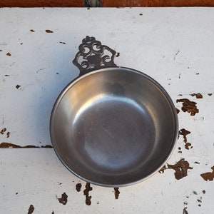 Norwegian pewter bowl, Mid-century tin sugar bowl, Scandinavian design,Norwegian Folk-Art,Norwegian pewter vintage pewter bowl