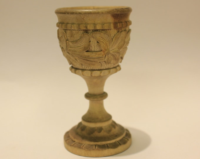 Norwegian antique drinking cup, Norwegian folkart, rare, Rustic and primitive, rosemaling, rosecarvings, 1910s
