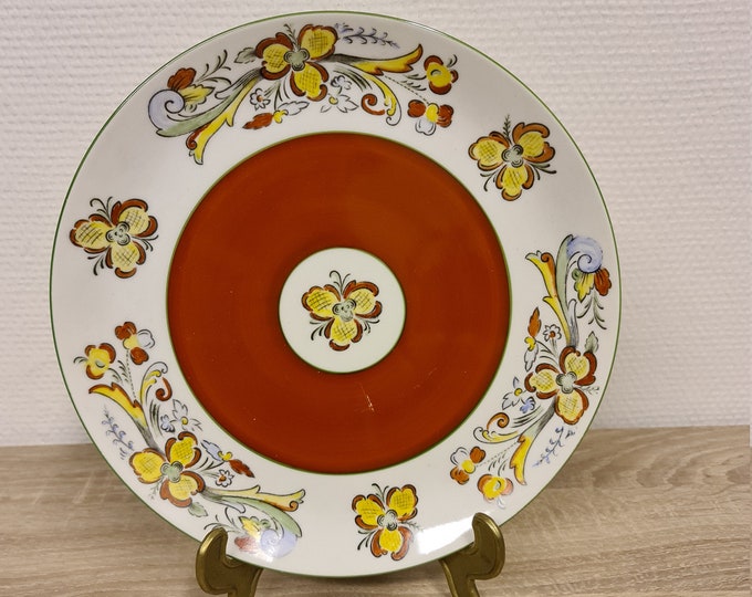 Exquisite Hand-Painted Nordic Serving Plate - Rare Norwegian Object - Porsgrunn porcelain nordic pattern
