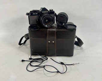 Yashica FX-3 35mm SLR Camera Set with Extra Lenses and Accessories