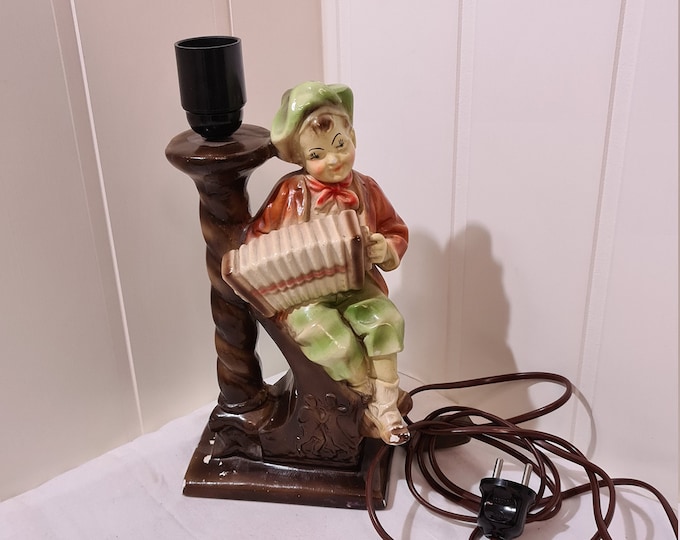 Beautiful old lamp, hand painted,