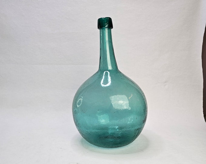 Rare bottle glass float - Maritime decor - Museum piece - Hand blown glass - Center piece item
