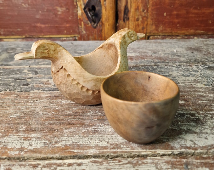 Stunning antique lot ale cups,Folk-art,Alebowl,rare hand carved,collectible,Norwegian folk art,rustic and primitiv,Norwegian hand made,Rare