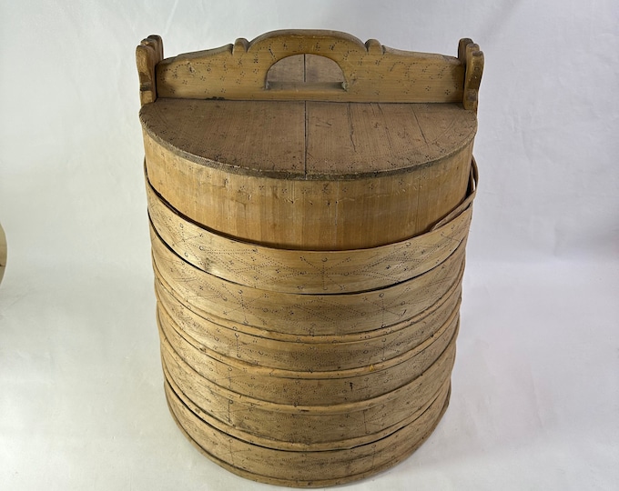 Large Antique Norwegian Bucket from 1800s - Versatile Decor or Functional Storage