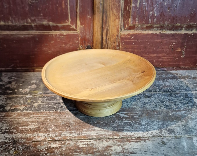 Stunning vintage cake stand,Norwegian folkart,Tableware,Scandinavian folk-art,Wooden hand carved,Cheese stand,Rare wooden stand,Old style.