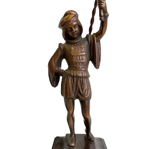 Beautiful antique  bronze lamp sculpture - Old design figurine - Rare  bronze lamp figurine