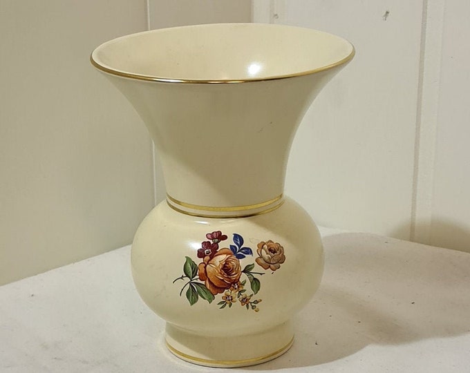 Lovely Egersund vintage flower vase, rose pattern