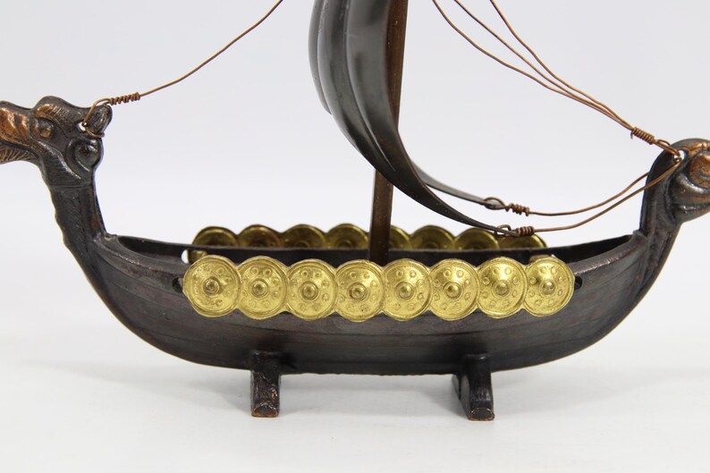 Vintage Danish Viking Longship Sculpture | Attributed to Edward Aagaard ...