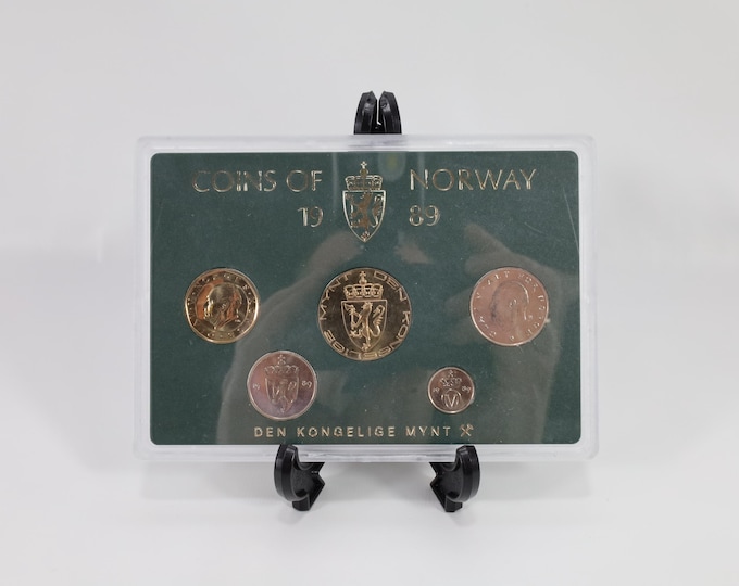 Norway 1989 Coin Set|Royal Mint Collection|Uncirculated Collectible|History Enthusiast Gift|Rare Coin Set