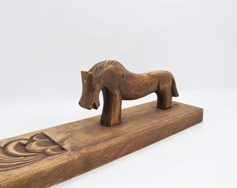 1970s Norwegian Folk Art Mangle Board | Hand Carved Wedding Gift Symbol | Scandinavian Heritage Decor