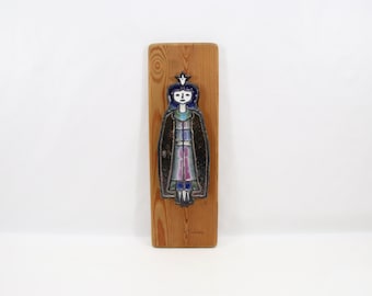 Konrad Galaaen Porcelain Princess Wall Plaque | Porsgrund Norway 1960s Rare Scandinavian Art | Mid Century Relief