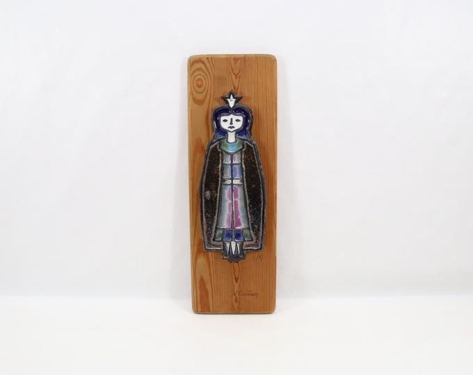 Konrad Galaaen Porcelain Princess Wall Plaque | Porsgrund Norway 1960s Rare Scandinavian Art | Mid Century Relief