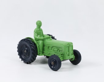 Rare Vintage 1960s Green Tomte Lærdal Vinyl Toy Car | Norwegian Collectible Toy | Big Tractor | Rare Green Edition
