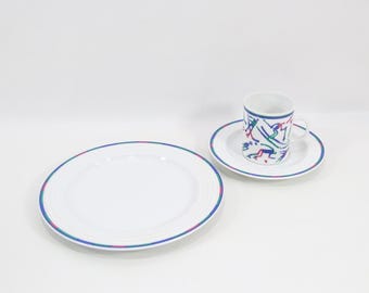 1994 Lillehammer Olympics Breakfast Trio | Norwegian Nordic Porcelain | Winter Games Vintage Cup Set