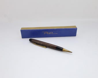 Pan Mechanical Pencil Norway Tiger Stripe Design Vintage Scandinavian Writing Instrument With Original Box