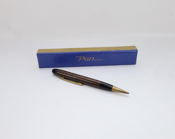 Pan Mechanical Pencil Norway Tiger Stripe Design Vintage Scandinavian Writing Instrument With Original Box