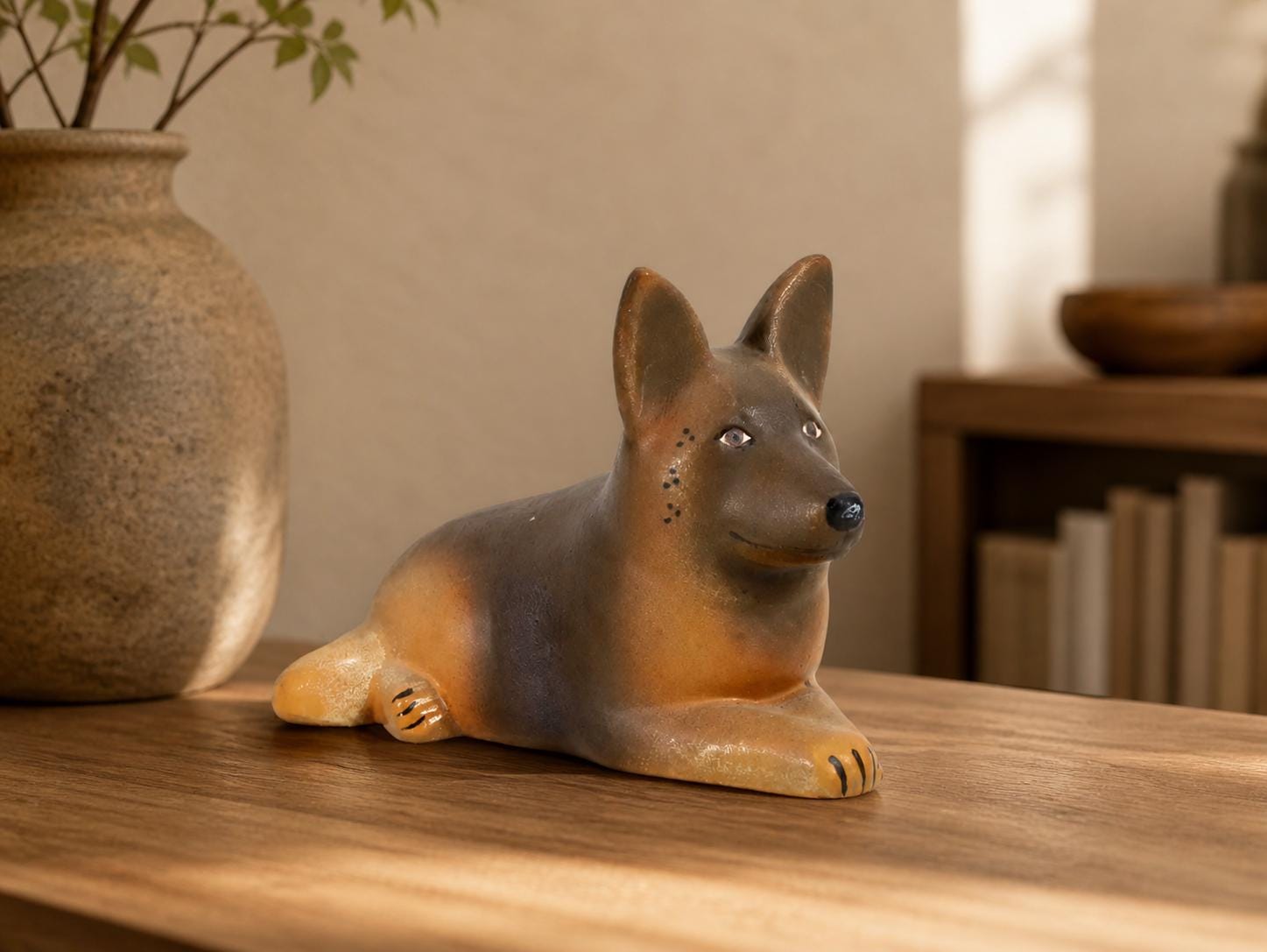 Lisa Larson Vintage Dog | German Shepherd Figurine | Kennel Series